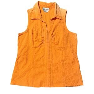 Vintage Y2K Faded Glory Orange Top Size Medium